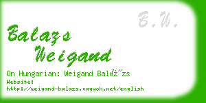 balazs weigand business card